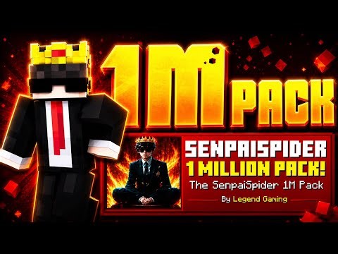 Senpai Spider 1M Texture Pack 🔥 MCPE Best PvP Pack!