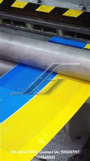 Precision Servo Feed Sheet Perforation for Ceiling Tiles #perforatingmachine #perforationmachine