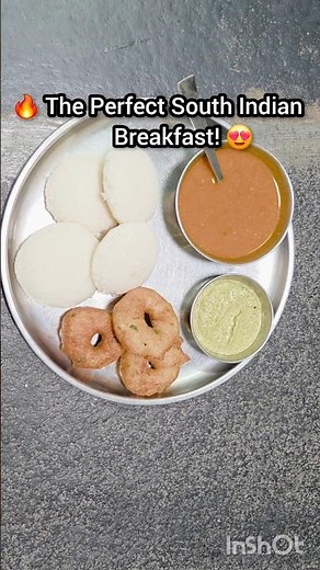 Soft Idli + Crispy Vada + Hotel Style Sambar 😍 South Indian Breakfast Heaven! 🤤