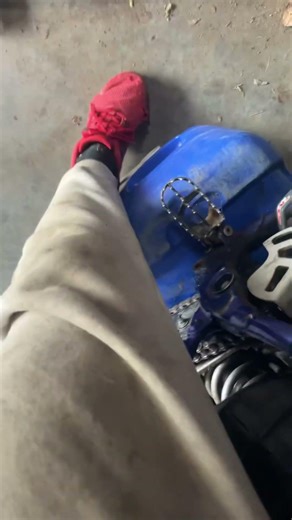 Day 2 of cold starting my bike 38 degrees #coldstart #dirtbike #yz85