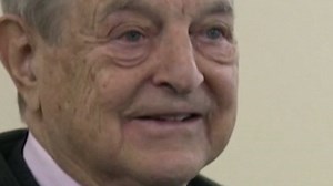 George Soros speaking with Bloomberg's TV in 2012 in Davos