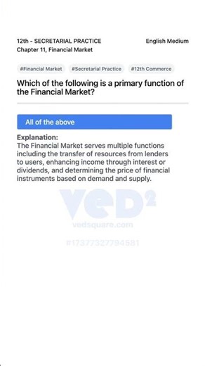 Primary Function of Financial Market Secretarial Practice