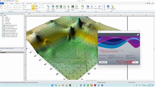 Golden.Software.Surfer.v25.2.52 2D和3D映射及地形建模及分析软件展示！