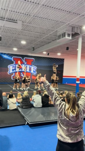 BOW!!! Almost Showcase time!! ❤️💙 | Northern Elite All Star Cheerleading