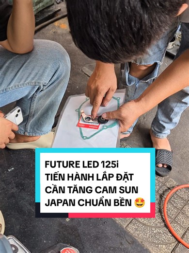 Em lại tiến hành lắp đặt cần tăng cam bánh Sun Japan cho AE xe Future125 chuẩn bền dài lâu 🤩 #cantangcamfu125 #cầntangcam #fuled #fumap125 #baoduongxemay