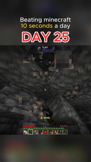 Beating Minecraft 10 Seconds a Day (Day 25) ⏱️ #minecraft