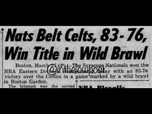 Syracuse Nationals @ Boston Celtics 27 March 1954 Eastern Division Final brawl