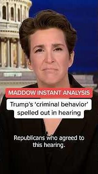 Maddow: Jack Smith spells out Trump's 'criminal behavior' at hearing