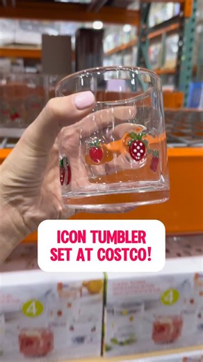 Adorable Icon fruit tumblers at Costco! I have been collect these for years from Anthropologie. They’re usually like $16 a glass! #costco #anthro #homedecor | costcoguide