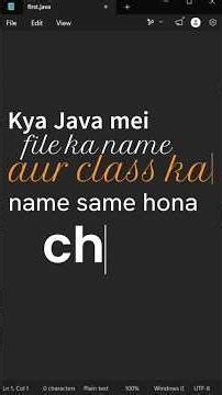 Why Java Class Name & File Name Must Be Same? 🤯 #shorts