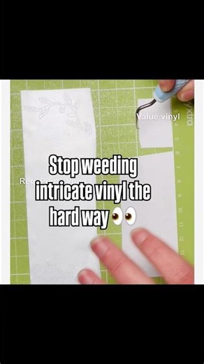 Cricut Vinyl Weeding Inside Out Hack for Tiny Designs