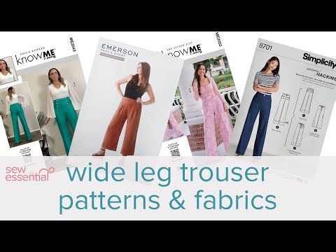 Wide Leg Trouser Sewing Patterns & Fabrics