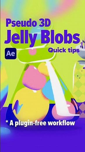 3D Jelly Blobs Animation in After Effects (No Plugins!)