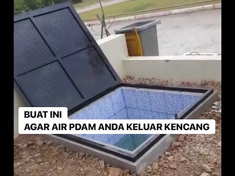 Proses pembuatan kolam penampungan air PDAM, solusi air rumah keluar kecil