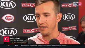 Lucas Sims received his first ever standing ovation from the crowd at Great American Ball Park after an impressive season debut. | FanDuel Sports Network Cincinnati