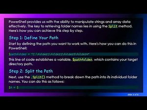 How to Easily Get Folder Names Using PowerShell's Split Method