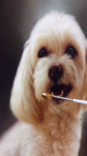 Artist Charlotte Gridley on Instagram: "An old commission for @lizzobeeating - a painting of Pooka who had sadly crossed the 🌈 bridge. With very little information to work from, these paintings involve a tonne of thought, interpretation, and time. We got there in the end! #oilpainting #artist #dogpainting #painting #art"