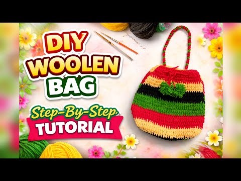 How to Make Woolen Purse at Home 👜 | Easy Crochet Bag Tutorial