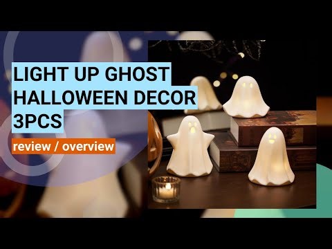 Review: Cute LED Ceramic Ghosts for Halloween Decor!