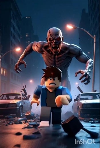 Roblox being chased by a giant zombie#Roblok#short#animation