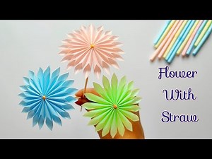 How to Make Flower With Drinking Straw || DIY Flower || Straw Craft Idea
