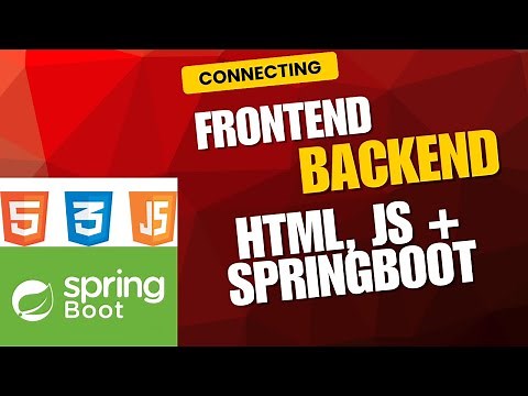 Session 14 Connecting Frontend HTML,CSS & JS with Backend Spring Boot