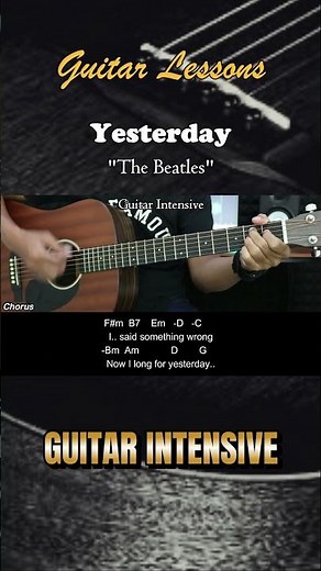 Yesterday - The Beatles | EASY Guitar Tutorial with Chords / Lyrics - Guitar Lessons #guitarlessons