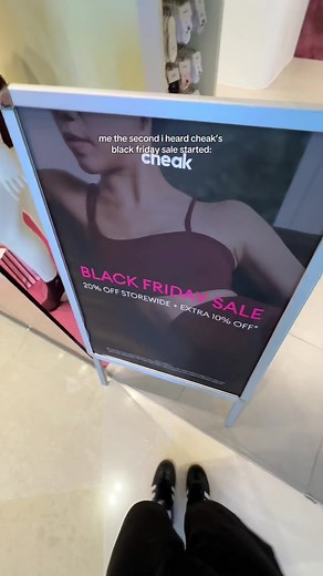 fastest fingers first! 🤩🥹 don’t miss out— get up to 20% off extra 10% off with a minimum spend in-stores & online, t&cs apply. #cheak #blackfriday #blackfridaydeals #sale #activewear