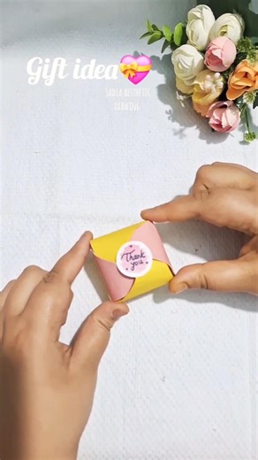 DIY mini gift wrap idea that looks expensive 😁 | Eid gift idea #shorts #diy #craft #youtubeshorts