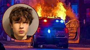 Police: Conn. man charged in Boston street takeover that torched police cruiser