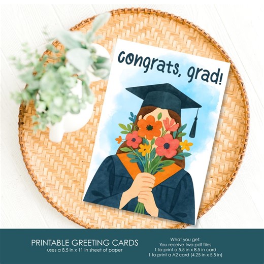 Graduation Card Printable | High School Grad | College Grad | Print at Home - Etsy