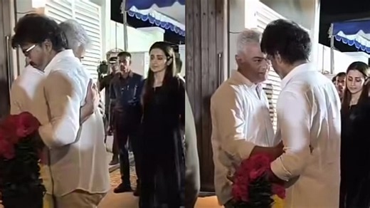 Tamil Nadu CM Vijay Visits Ajith Kumar At Chennai Home After His Mother's Death Along With Trisha; Hugs Him In Viral Emotional Video
