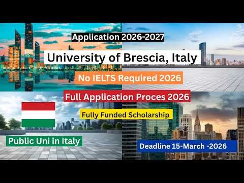 University of Brescia Italy 2026-2027 | Non-EU Students | English Programs | How to Apply