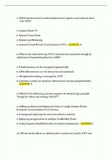 AWS Cloud Practitioner Exam 2025 Complete Questions and Verified Answers video