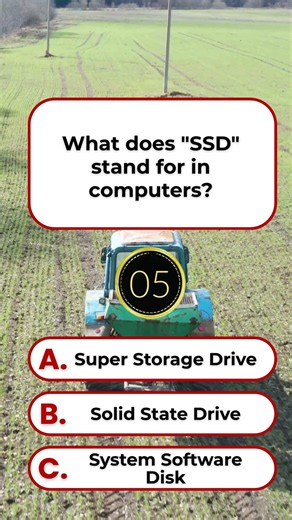 What does "SSD" stand for in computers | Brain Knowledge Quiz | USA GK Quiz