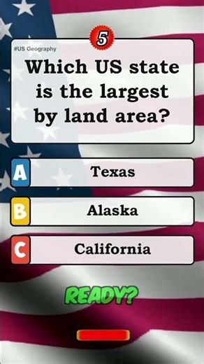 🗺️ Can You Name the Largest US State? 🤯🇺🇸 #Shorts #usa #amercia
