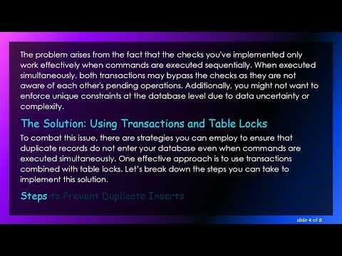 Preventing Duplicate Inserts in PostgreSQL