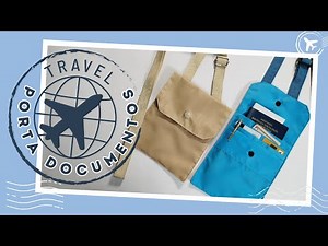 TRAVEL DOCUMENT HOLDER with Adjustable Strap Hands-Free DIY Easy Quick and FREE Patterns.
