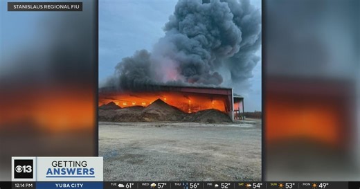 Chicken farm in Stanislaus County catches fire