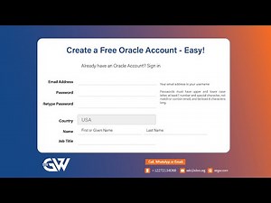 How to Create a Free Oracle Account - Easy Steps