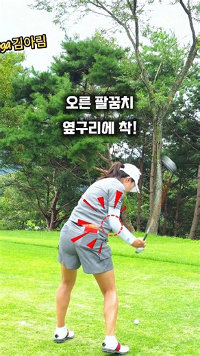 옆구리에 착, 회전력을 공에 전달. #김아림 프로 우드 티 샷! #골프 #golf (구독은 좋아요)