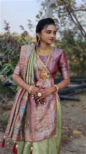 beautiful mandap bride 💘🧿 Gujarati wedding look 👣#bridalmehndi #traditionallook #bridalmakeup #desi