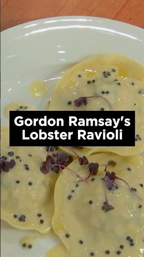 gordon demonstrates how to make lobster ravioli 🤤 #hellskitchen
