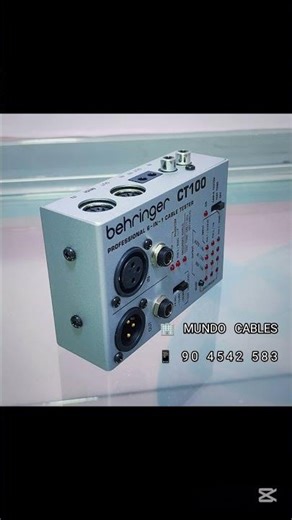 Behringer CT100 | Testeador para cables de Audio: Plug, Mini Plug, XLR, Speakon, RCA, Midi.