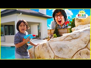 Blaster Toys Ryan vs Daddy Payback Time!!! - Videos For Kids