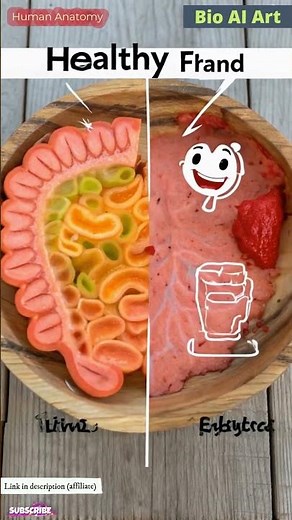 Happy Gut vs Inflamed Gut Animation | Human Anatomy | Bio AI Art | 02
