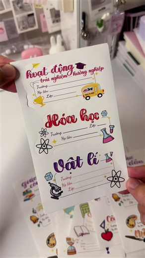 Nhãn vở đẹp và mẫu nhãn vở học sinh