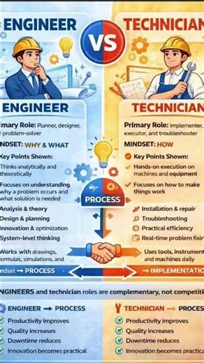 Difference between an Engineer and a Technician