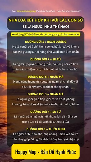 4K views | Cung hoàng đạo kết hợp các con số sẽ ntn Thần số học Happy - Bản Đồ Hạnh Phúc #thansohoc #thansohochappy #xemthansohoc #sohochappy #bandohanhphuc | Happy Map - Bản Đồ Hạnh Phúc | Facebook