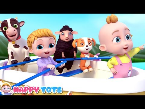 Row Row Row Your Boat | Nursery Rhymes & Kids Songs | Happy Tots